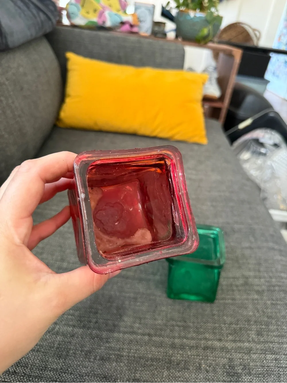 Red and Green Glass Votive Candle Holders - Home Accents Potterybarn